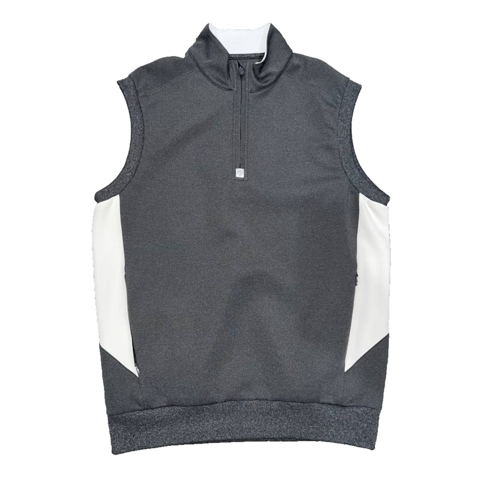 Rule 18 By Bobby Jones Performance Golf Vest - 1/4 Zip Neck Gray Medium A004149